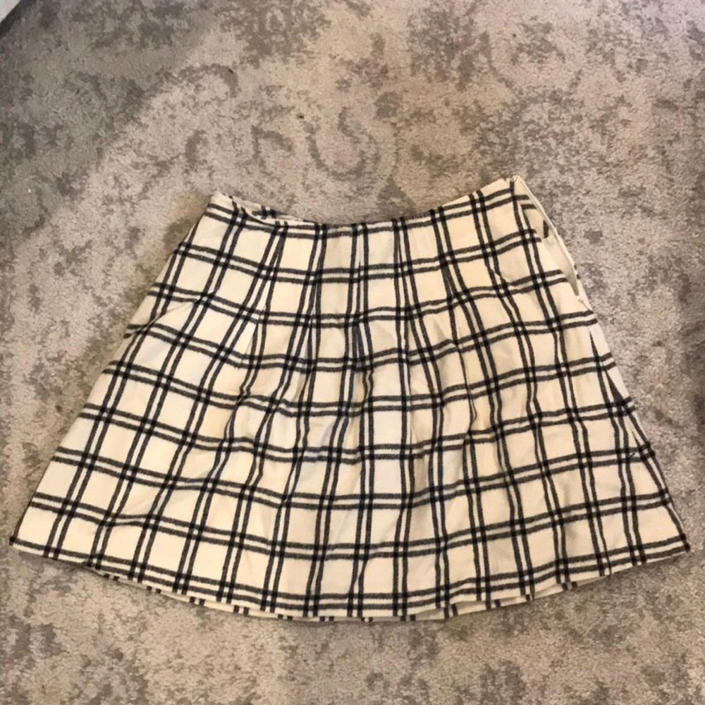 Soft a line mini plaid skirt